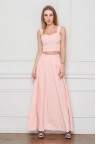 Розовое раздельное платье топ и юбка Sharon